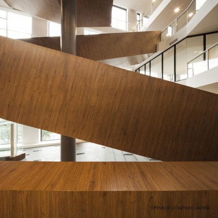 Wooden Stairs in Office