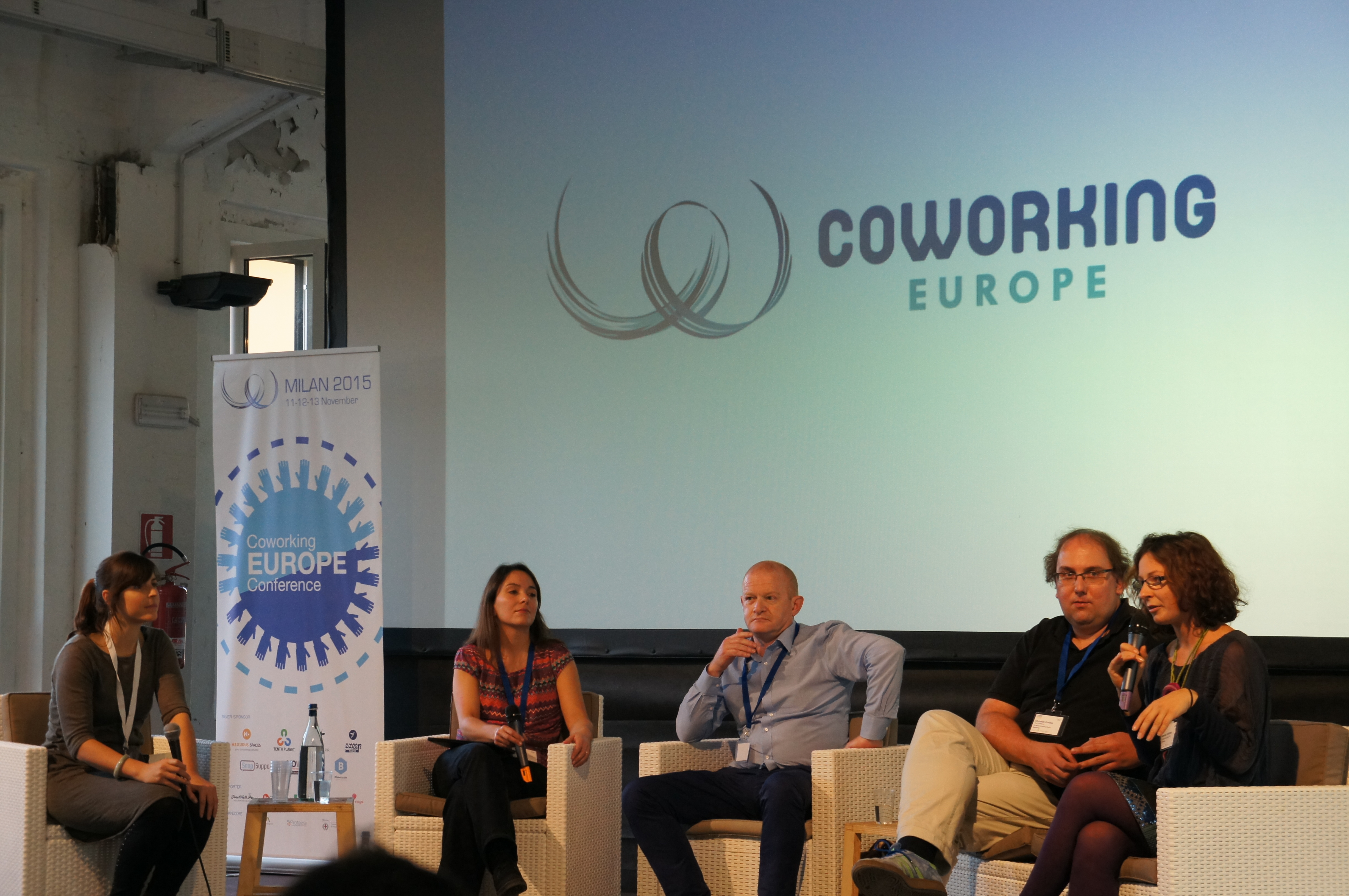 Panel: Collaboration between Coworking communities : going beyond the utopia, moderated by Olivia Czetwertynski, Coworking Europe (Madrid, Spain) 