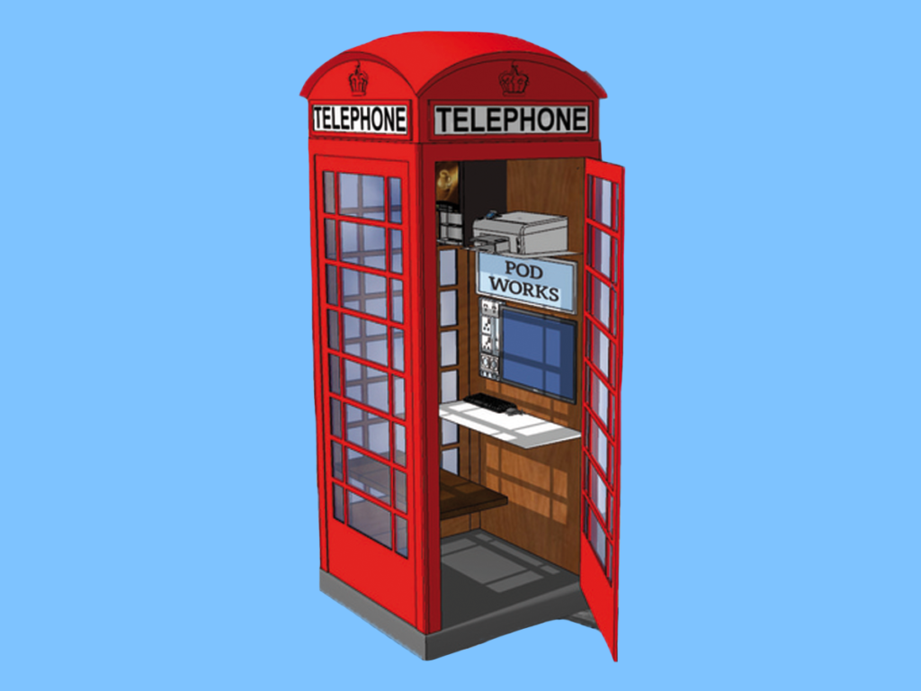 telephone booth 4x3