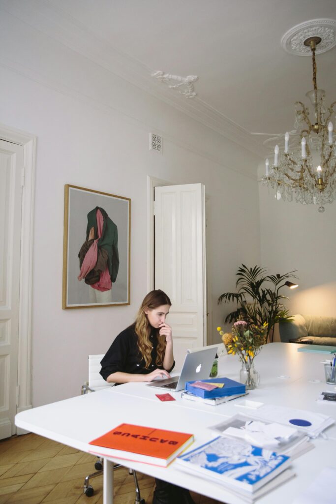 Premium coworking space interior with natural light