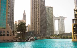 Business Bay skyline in Dubai, one of the city’s leading business districts for flexible workspace.