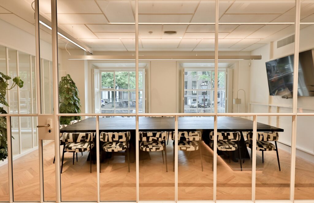 Modern meeting room at an eOffice partner centre in Amsterdam