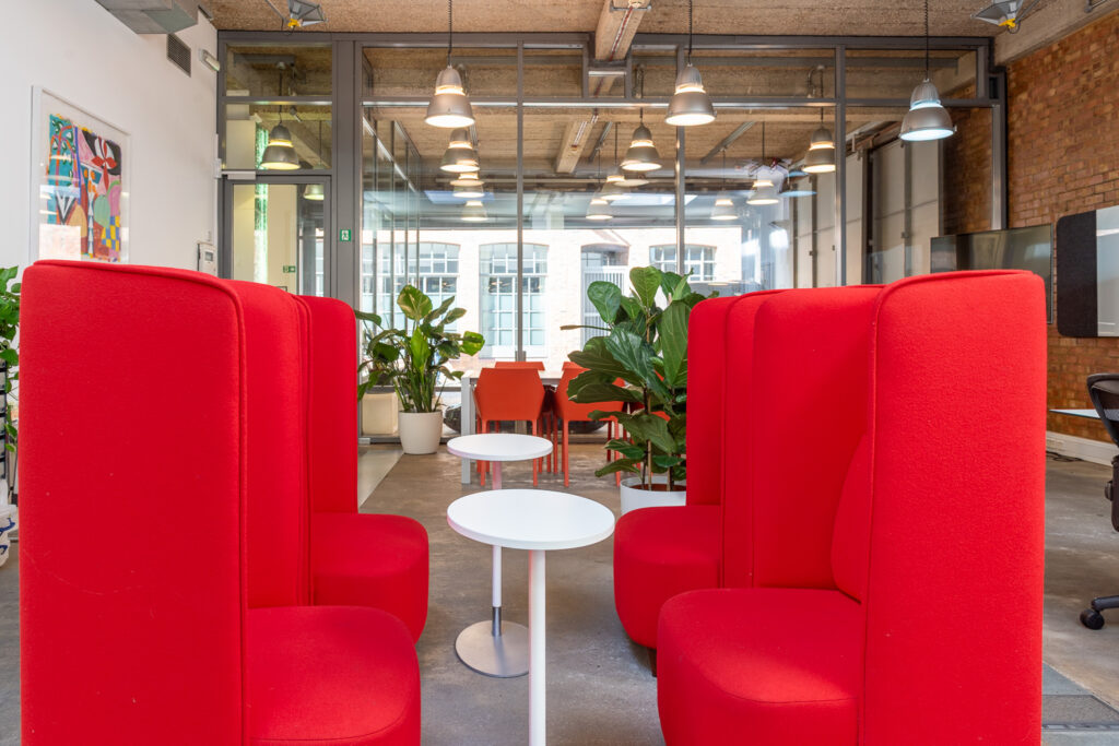 Professional meeting and breakout area at eOffice HQ Soho, London
